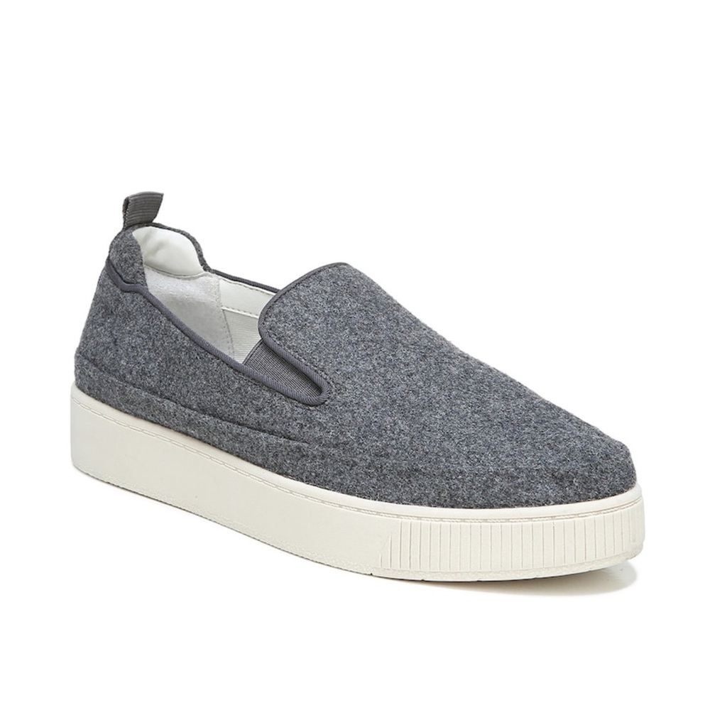 NWOB Franco Sarto Homer 4 Grey Slip On Platform Sneakers Women’s Sz 7M
